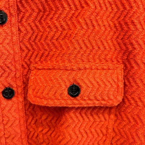 Stüssy Wool Button Up Shirt Orange - Picture 4 of 8